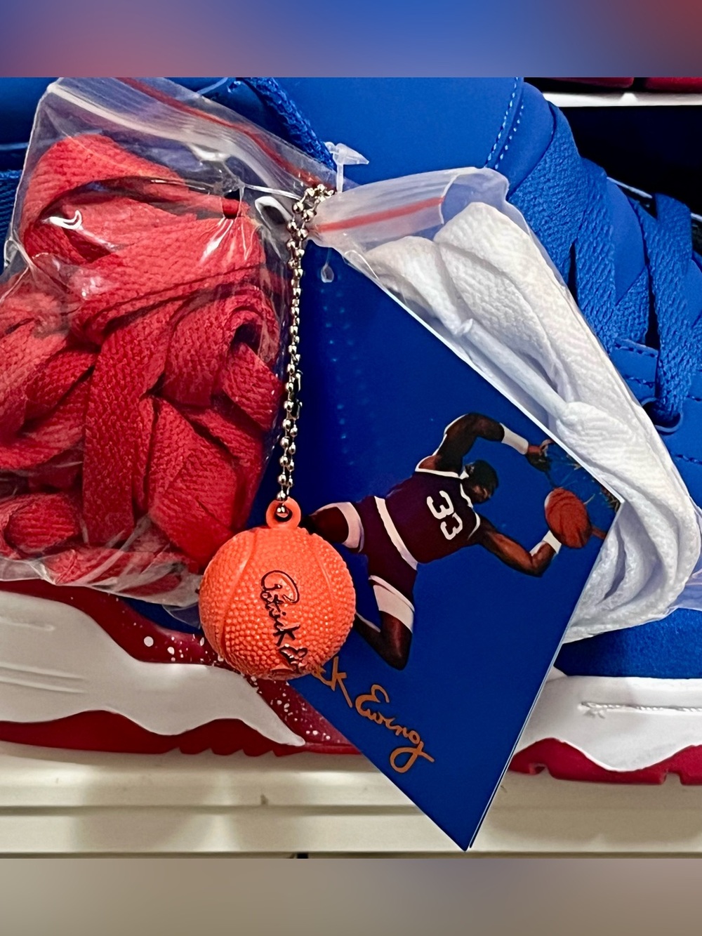 Ewing Athletics 33 Hi Montreal Blue & Red Basketball Sneakers - Picture 4 of 11